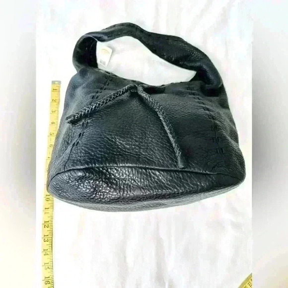 Talbots Black Pebbled Leather Hobo Shoulder Bag - Picture 4 of 10